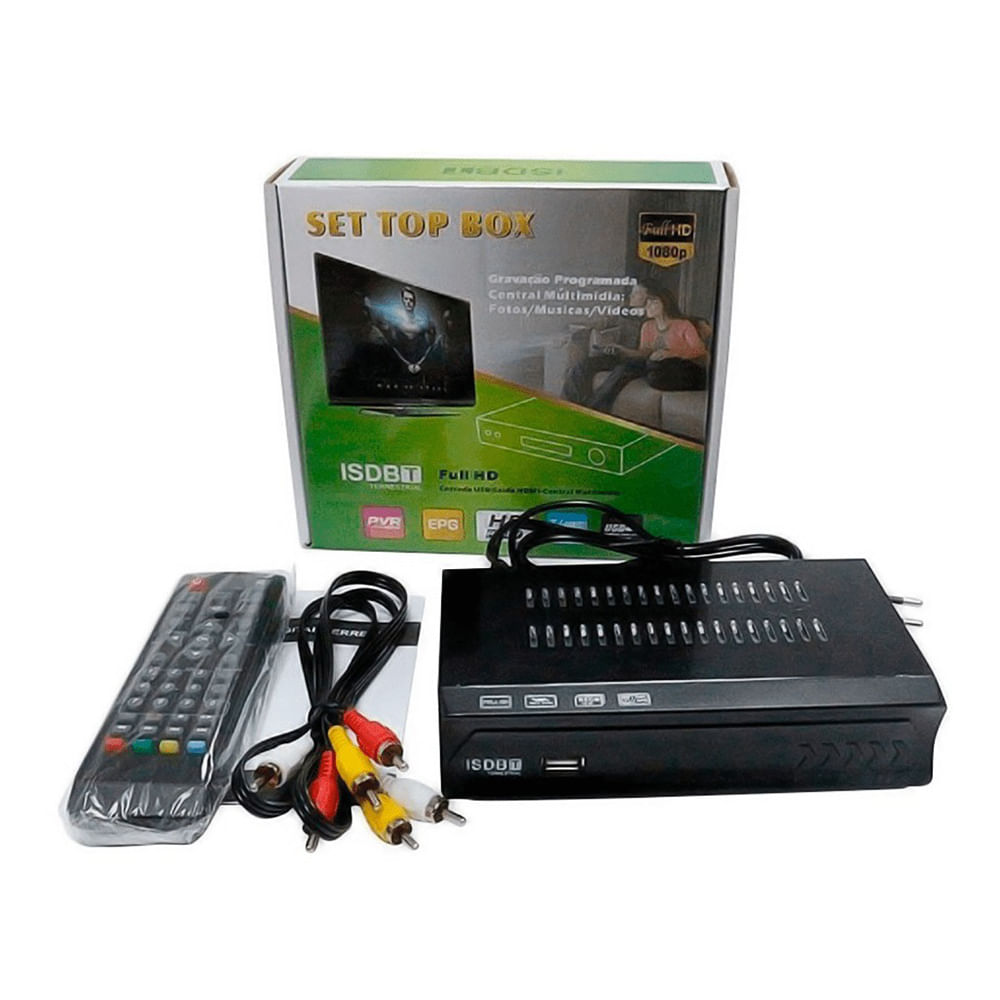 Sintonizador de Television Digital ISDB-T Decodificador TDT HD con PVR  Entradas AV y HDMI, TDT300HD