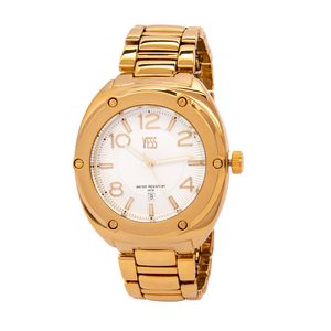 Reloj Yess Y3071 Analógico Color Oro con Blanco
