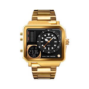 Reloj Skmei 1392 Digital Cuadrado Color Oro