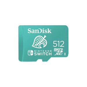 Memoria Micro SD Sandisk 512GB para Nintendo Switch 100 Mb/s