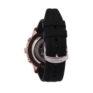 Reloj Boselli B118 Acuático Doble Hora Color Negro
