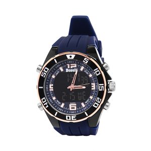 Reloj Boselli B130 Acuático Doble Hora Color Azul