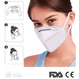 Mascarilla KN95 Clip Nasal Externo BLANCO x 10 un