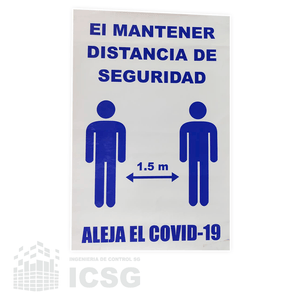 Señal Mantener Distancia 1.5m + Regalo