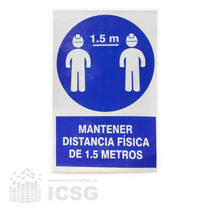 Señal Mantener Distancia 1.5m + Regalo
