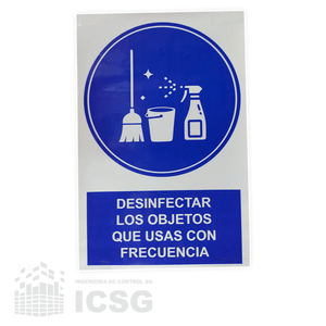 Señal Desinfectar los Objetos + Regalo