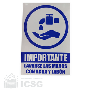 Señal Lavarse Las Manos + Regalo
