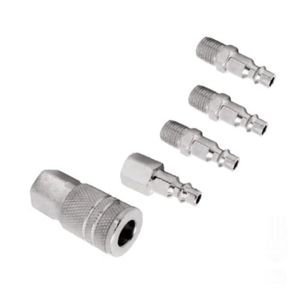 Juego De Cople F Maxtool Y Conectores De Acero Cromado 5 Pzs