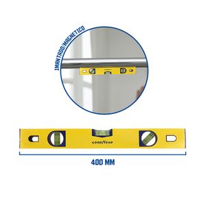 Pack 3x2 Nivel Magnetico Imantado Goodyear GY-LV-5002 400 mm CRV