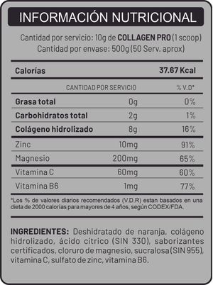 Colágeno Hidrolizado Collagen Pro 500 Gr Fruit Punch