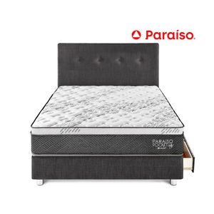 Dormitorio Paraíso Pocket Star 1.5 Plz Con Cajones - Charcoal