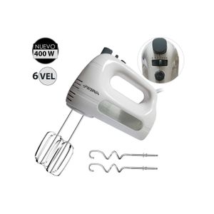 Batidora de Mano Prima HM9105E-GSB 400Watts 6 Velocidades Blanco