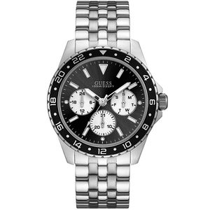 Reloj Guess Odyssey U1107G1 Para Hombre Multifuncional Acero Inoxidable Plateado Negro