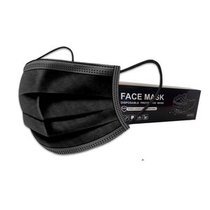 Mascarilla Quirurgica Negra 3 Pliegues 500 Un - 10 Cajas