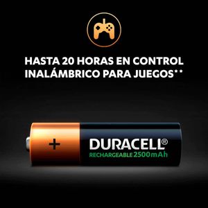 Pilas recargables Duracell de 2500 MAH