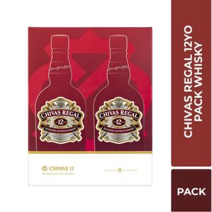 Pack Whisky CHIVAS REGAL 12 Años Botella 750ml Caja 2un