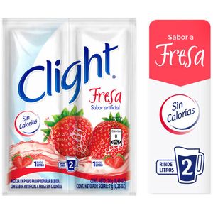 Bebida Instantánea en Polvo CLIGHT Fresa Sobre 7g