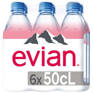 Agua Mineral EVIAN sin Gas Botella 500ml Paquete 6un