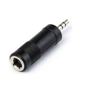 Adaptador de Audio de Plug 3.5mm a Jack 6.3mm Negro