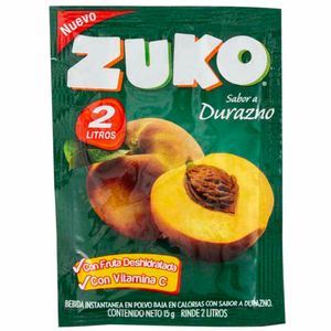Bebida Instantánea en Polvo ZUKO Durazno Sobre 15g