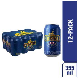Cerveza CRISTAL 12 Pack Lata 355ml