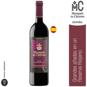 Vino Tinto MARQUÉS DE CÁCERES Rioja Reserva Botella 750ml