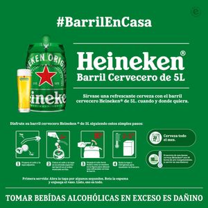 Cerveza HEINEKEN Barril 5 L
