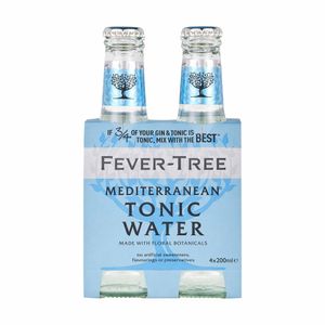 Agua Tónica FEVER TREE Mediterraean Botella 200ml Paquete 4un