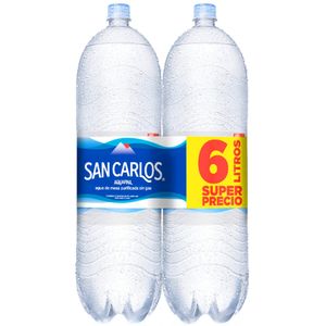 Agua SAN CARLOS Botella 3L Paquete 2un