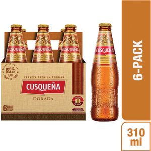 Cerveza CUSQUEÑA Botella 310ml Paquete 6un