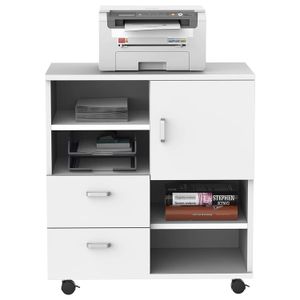 Mueble Porta Impresora & Organizador Bonno Basha Blanco