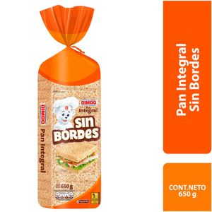 Pan de Molde Integral BIMBO Sin Bordes Bolsa 650g