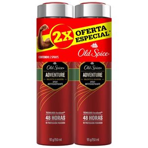 Desodorante en Aerosol OLD SPICE Antitranspirante Adventure Frasco 93g Paquete 2un