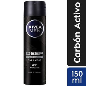 Desodorante en Aerosol para Hombre NIVEA Deep Dark Wood Frasco 150ml