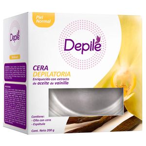 Cera Depilatoria DEPILE Olla Vainilla Caja 200g