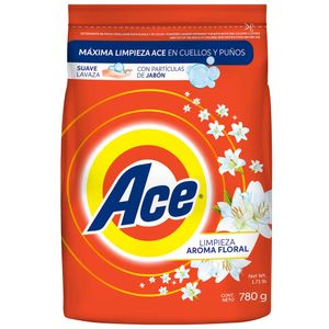 Detergente en Polvo ACE Floral Bolsa 780g