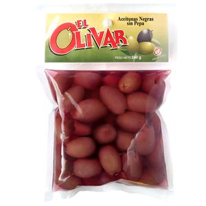 Aceituna Negra sin Pepa EL OLIVAR Bolsa 240g