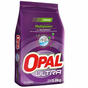 Detergente en polvo OPAL Ultra multipower Floral Bolsa 5.8Kg