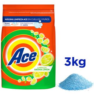 Detergente en Polvo ACE Limón Bolsa 3Kg