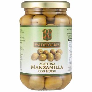 Aceitunas en Conserva VALDEPORRES Verdes con Hueso Frasco 370g