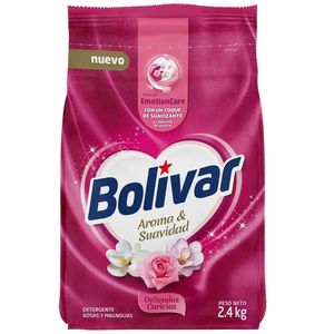 Detergente en Polvo BOLÍVAR Aroma & Suavidad Bolsa 2.4Kg