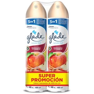 Ambientador en Aerosol GLADE Campos de Lavanda 400ml Paquete 2Un
