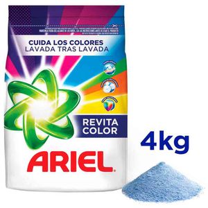 Detergente en Polvo ARIEL Revitacolor para Ropa de Color Bolsa 4kg
