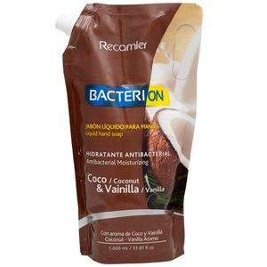 Jabón Líquido Antibacterial BACTERION Coco y Vainilla Doypack 1L