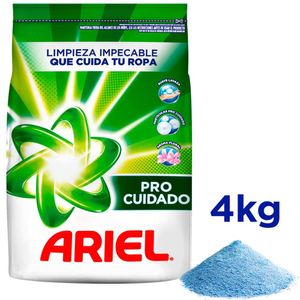 Detergente en Polvo ARIEL Perlas Limpiadoras Bolsa 4Kg