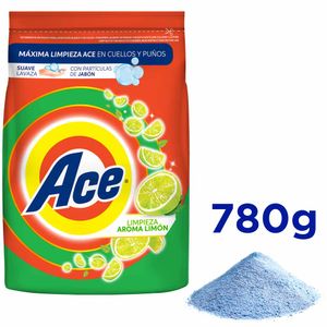 Detergente en Polvo ACE Limón Bolsa 780g