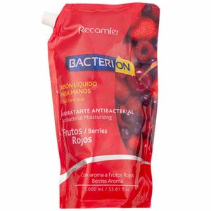 Jabón Líquido Antibacterial BACTERION Frutos Rojos Doypack 1L