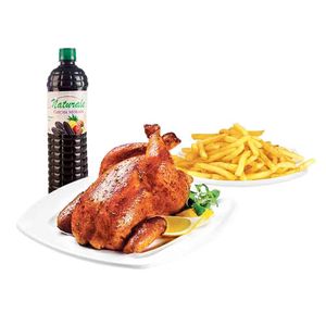 Pollo Rostizado + Papas Fritas + Chicha NATURALE 1L