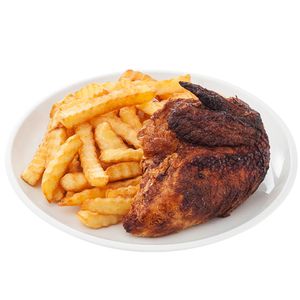 1/4 Pollo Rostizado + Papas Fritas
