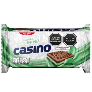Galletas CASINO Rellenas con Crema Sabor a Menta Paquete 6un